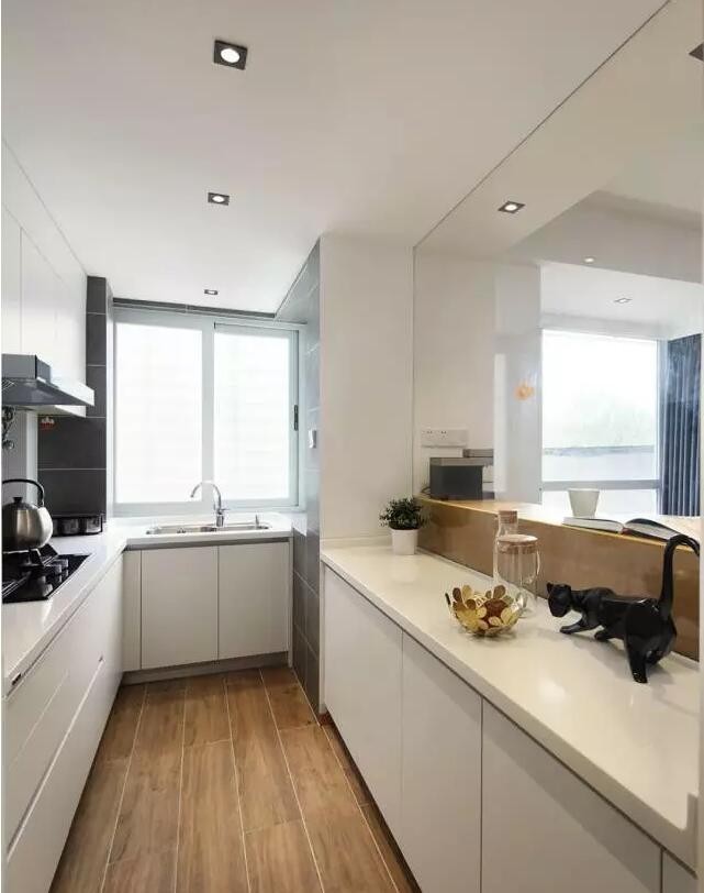 沈阳90平简约混搭原木风装修之全屋木纹砖