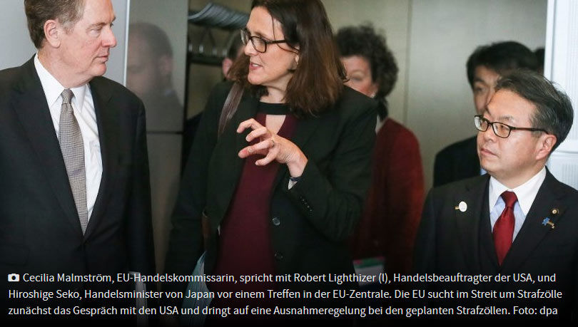 欧盟、日本要求与美国一起向WTO状告中国