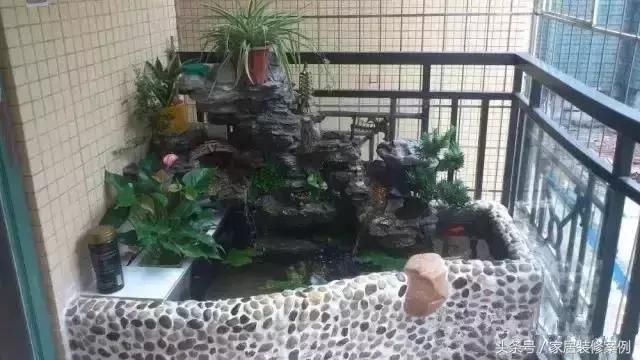 还买啥鱼缸,在阳台上砖砌一个鱼池,漂亮又拉风