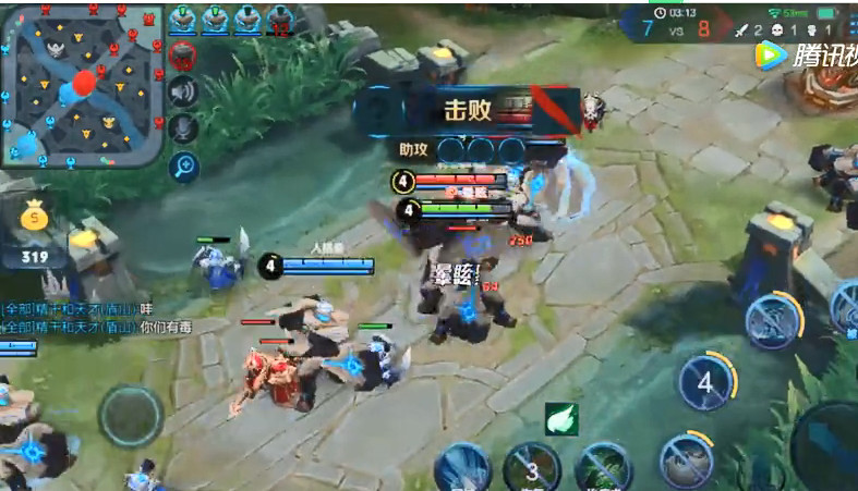 王者荣耀:克隆10个盾山一起玩,手机都打没电。