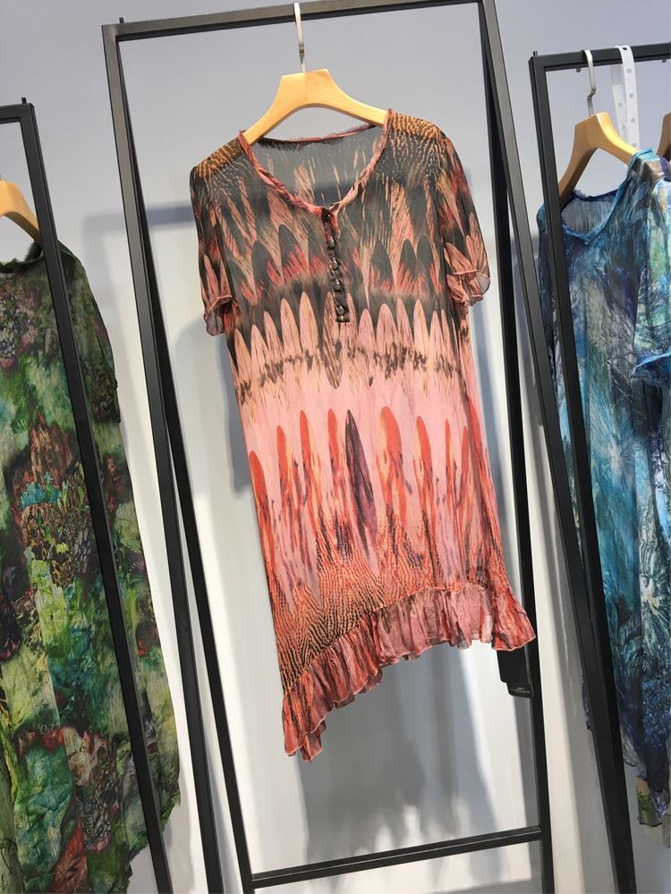 时尚高端品牌白沙女真丝连衣裙2018夏装