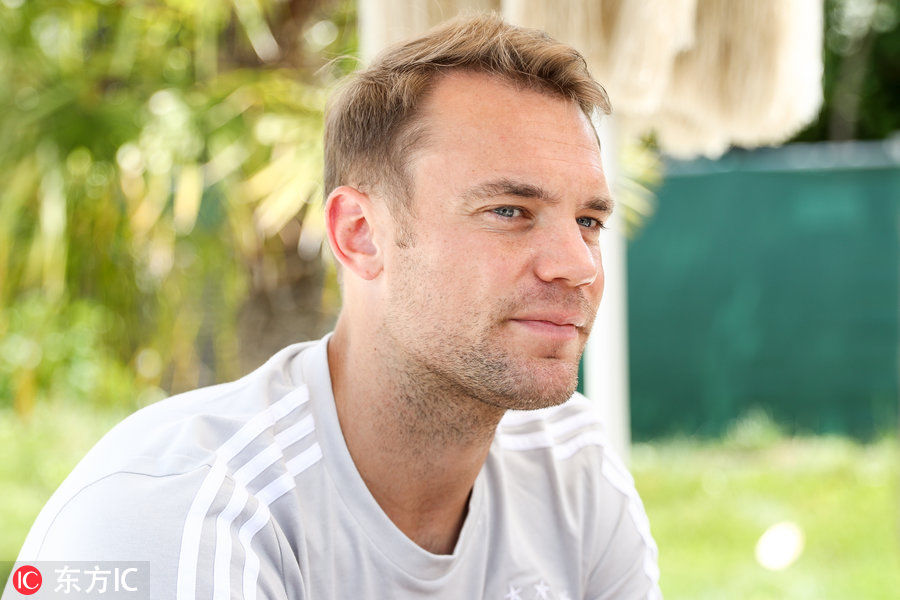 德国国家队媒体日 穆勒笑容灿烂诺伊尔颜值迷