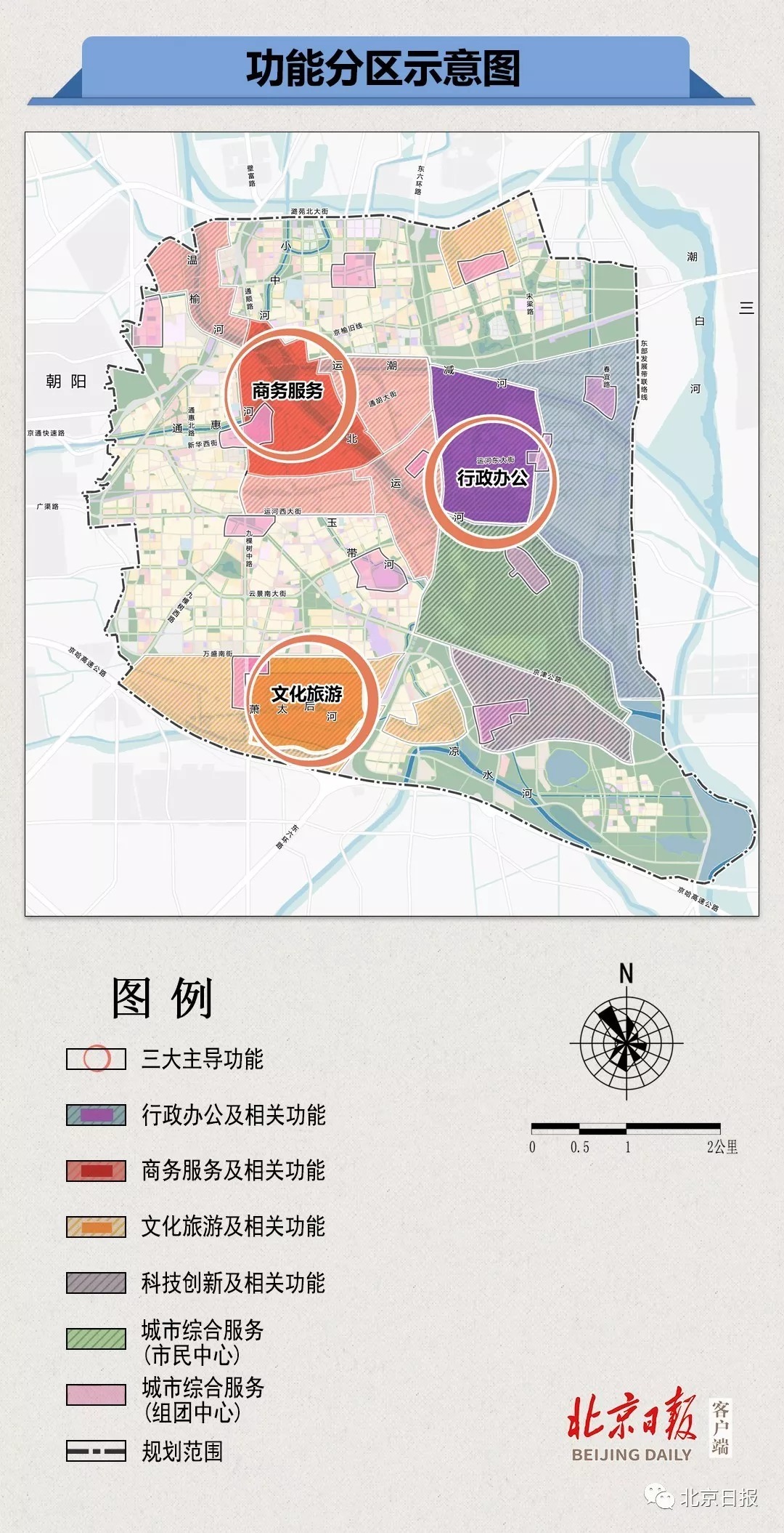 北京副中心详细规划72条揭晓!这组全图细化到每个学校