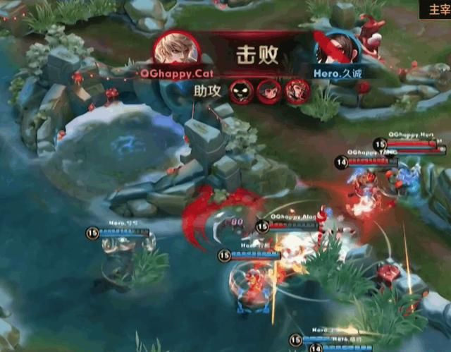 QGhappy面对Hero被让二追三,再现Kpl冠军输预