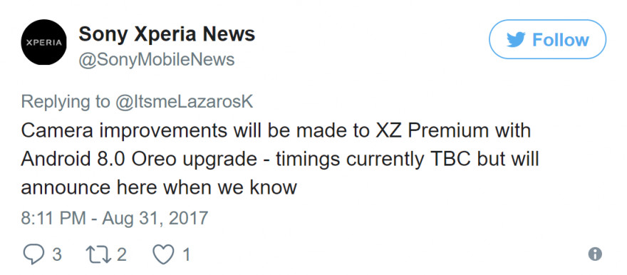 Z5 惨遭抛弃?索尼公布 Android 8.0 升级机型-北