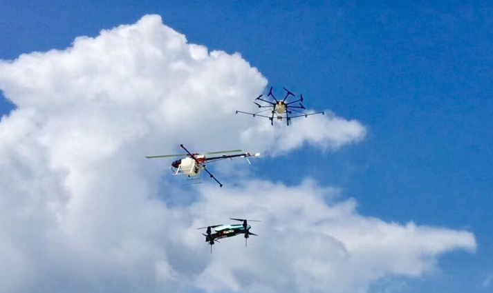 飞翔在法库,无距科技两款无人机带来高科技飞行秀