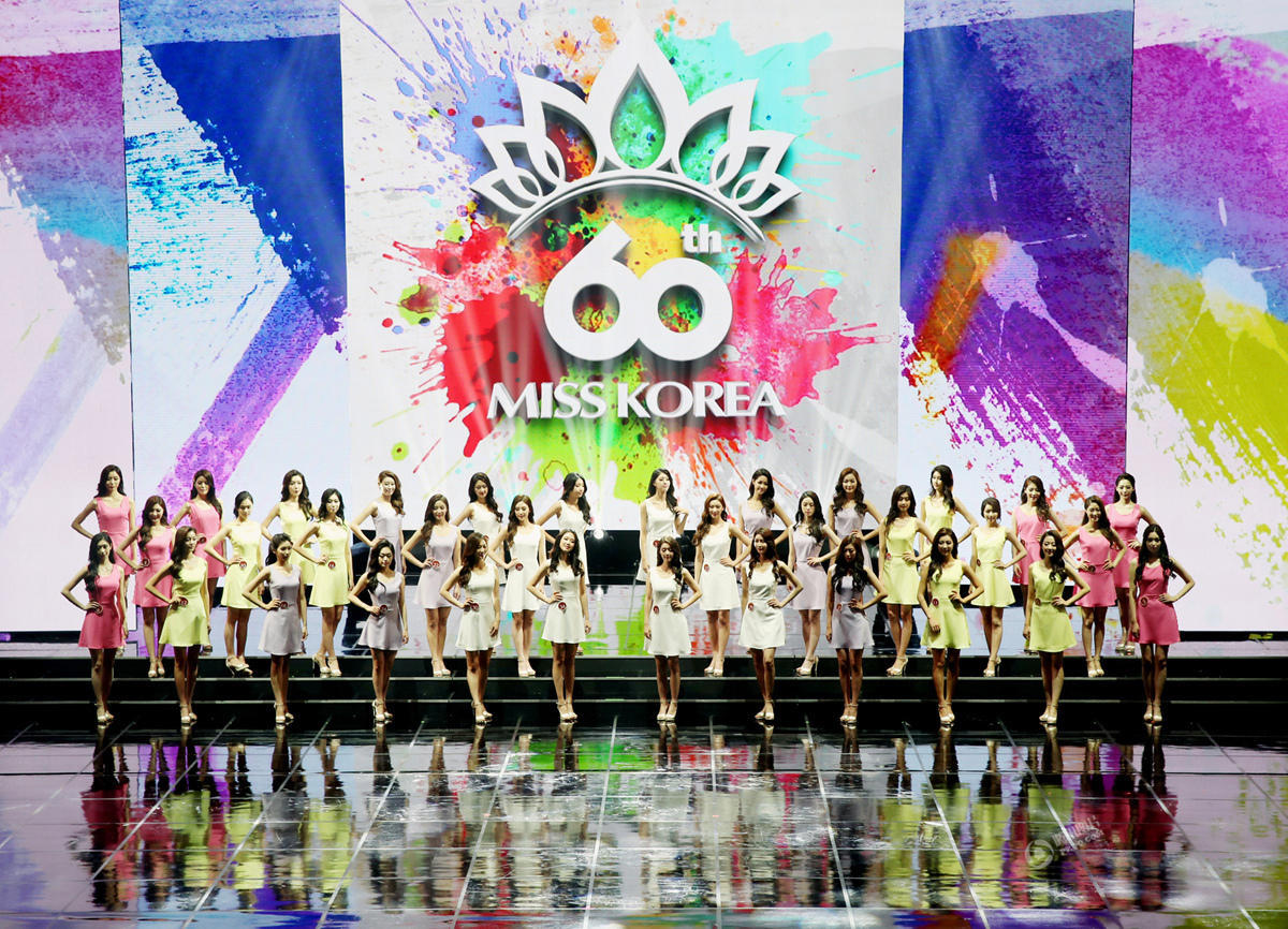 韩国小姐选拔大赛现场。