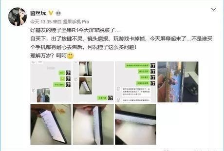 坚果R1被曝开胶和屏幕翘起,罗永浩:又不是不能
