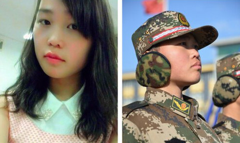 入伍前看起来就像是一个邻家的小女孩，入伍后感觉变成了一个男孩子。