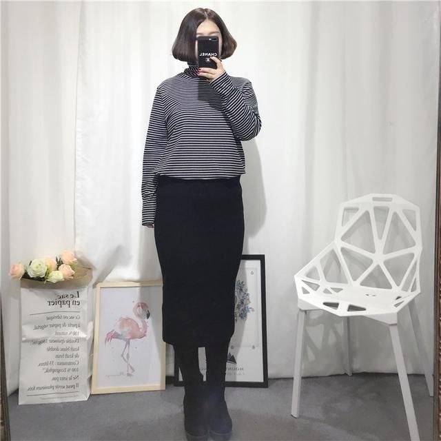 谁说冬天不能穿半身裙,这款针织裙两面可穿,洋