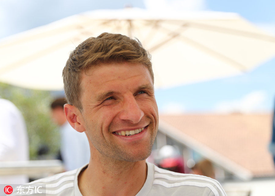 德国国家队媒体日 穆勒笑容灿烂诺伊尔颜值迷