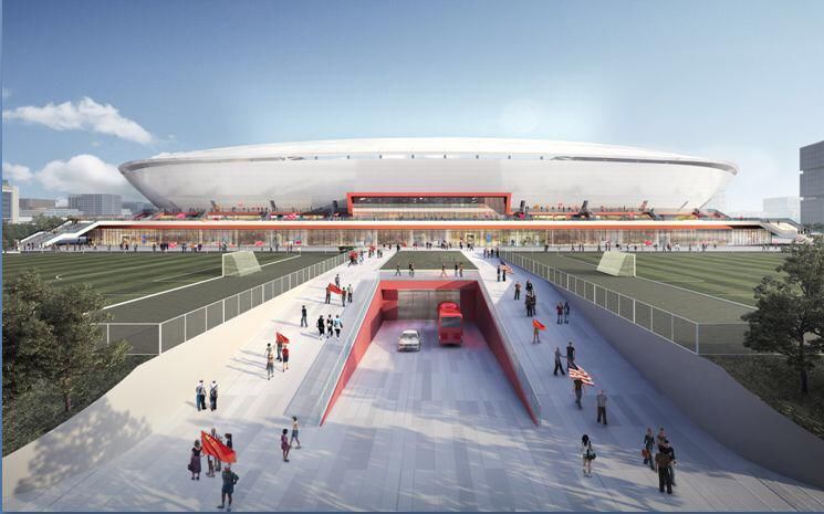 上港新主场观众座位数确定3.3万座,上海德比客