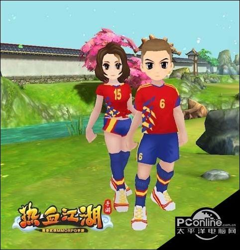 球神附体 热血江湖手游世界杯队服时装上线