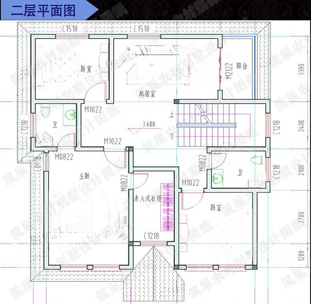 造价23万开间10米3厅6室主卧带走入式衣柜三