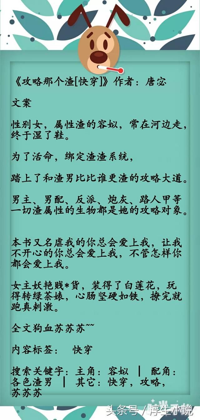 小说推荐:最好看的快穿小说,教你撩男的一百种