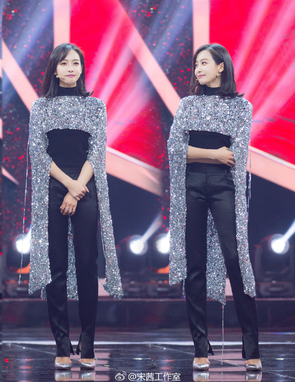 宋茜大脚趾外翻好严重 踩高跟看着都疼