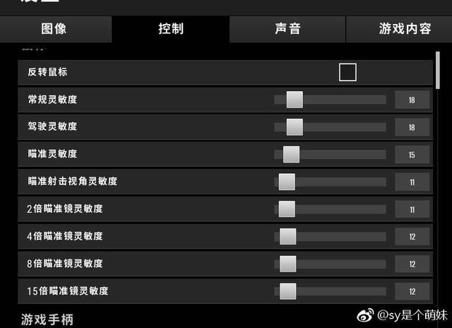 绝地求生:前IG职业选手SY的画面设置