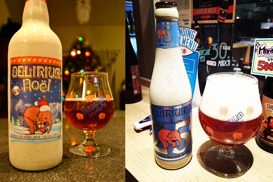 小情侣们出双入对大秀恩爱的虐狗日又来了,单身狗如果想在这时候碰碰运气上酒场搞艳遇,那么切记搭讪者送来的这杯酒,尤其是女生,不然一不小心就失身喽。【啤酒篇】虽说啤酒的酒精浓度太小儿科,顶多也就十来度。口味上也是酸酸甜甜,跟喝饮料没什么差别,但如果你因此而掉以轻心,麻烦很可能就大了。以下几款啤酒界大名鼎鼎的失身酒,女生必须知道!1.粉象(Delirium)名气大到只要说起失身啤酒,就一定会想起它。这系列的啤酒还分深粉象、浅粉象、樱桃粉象等,酒精度数不算高大概8.5°的的样子。酒液是充满诱惑的棕黑色,口味微酸又带点淡淡的焦糖味,泡沫丰厚绵密,很好的缓和了酒精的刺激感,基本没有女生会拒绝的一款。酒量浅的女生,大概一瓶下肚就有点飘飘然了。