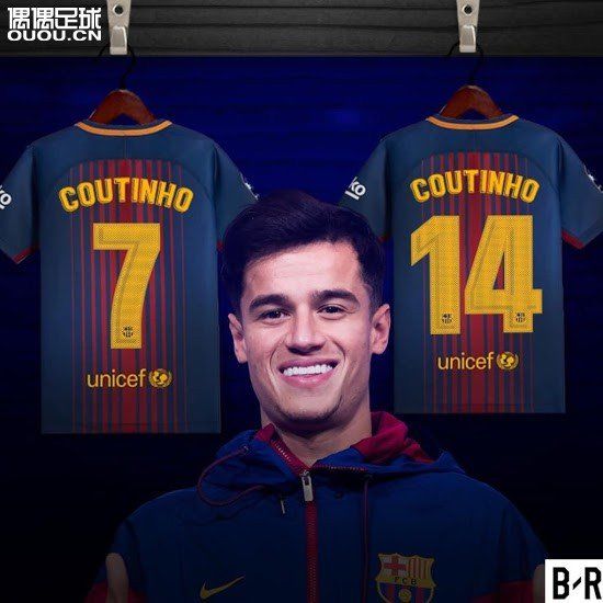 库蒂尼奥巴萨号码官宣