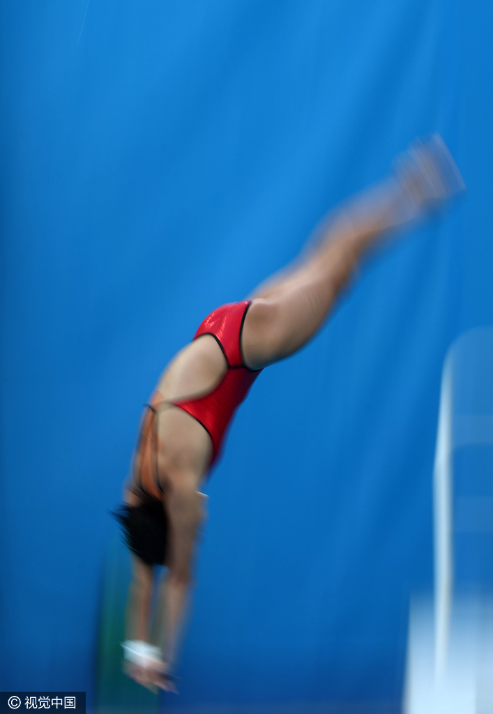 高速摄像机拍摄的起跳后。