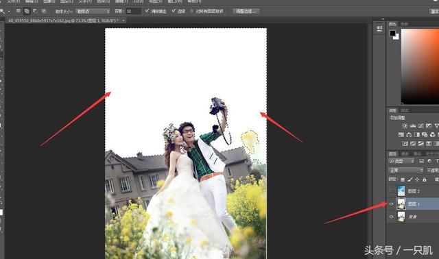 PS婚纱摄影后期换天空教程分享,ps怎么快速给