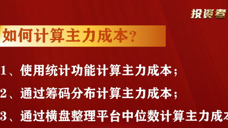 投资者说：学会计算主力成本让盈利奔跑