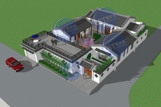 十套最受欢迎的中式四合院别墅设计方案外观效