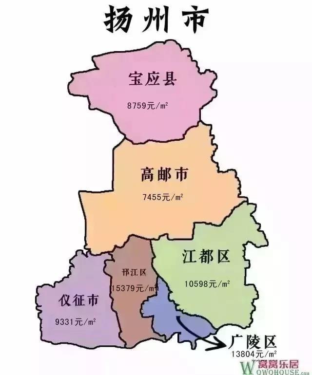 7月份江苏房价地图出炉 兴化房价竟然涨到了这