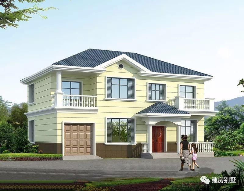 三栋带车库的农村别墅,不怕车无处可放,外观也