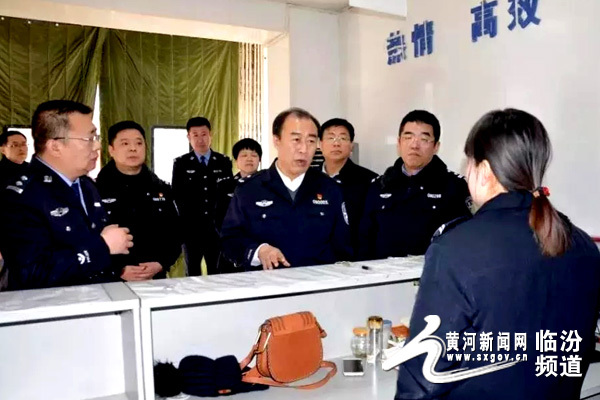 临汾市副市长市公安局局长张勇大宁县调研公安工作