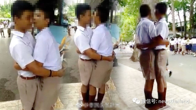 泰国两男生打架 老师罚彼此拥吻100次引争议 泰国两男生打架 老师罚彼此拥吻100次引争议