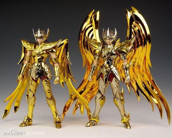 十二宫黄金圣斗士手办,普通圣衣和神圣衣对比