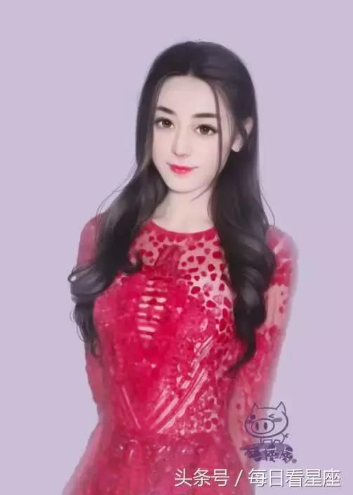 星座专属明星手绘图,白羊座励志女神,金牛座的