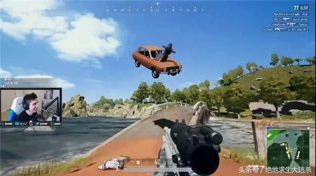 绝地求生:Shroud直播与外挂非法组队!乘坐飞车