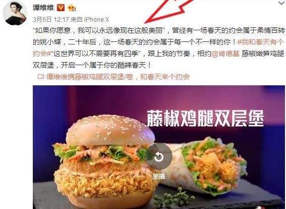 李蓬国:素食者谭维维代言鸡腿堡,当吃瓜群众是吃素的?