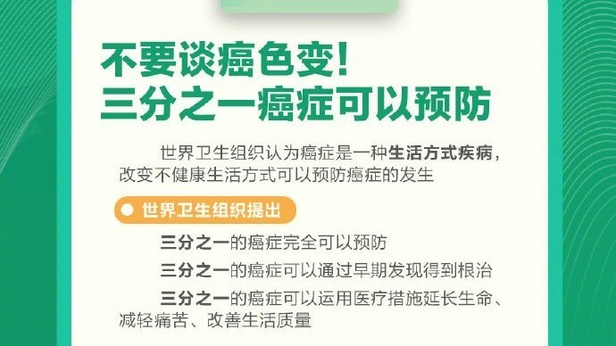 不要谈癌色变！10大高发癌症筛查及预防指南送给您！