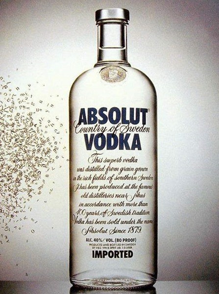 绝对伏特加酒荣升为世界第二大伏特加酒