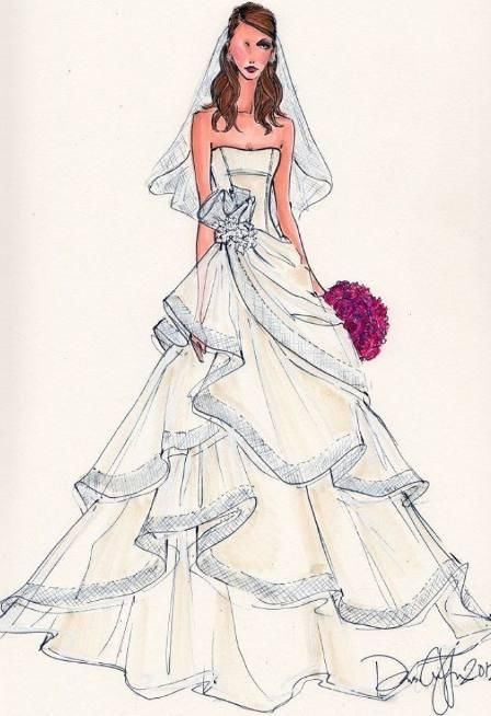 十二星座专属手绘婚纱裙,水瓶座霸气女王范,双