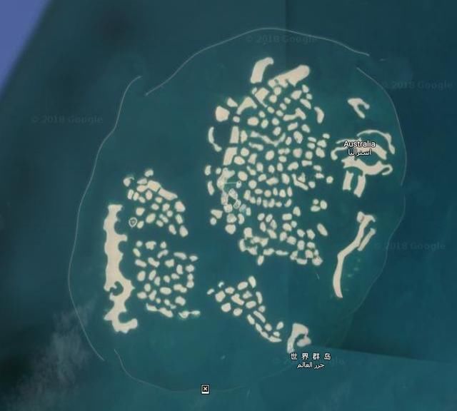 谷歌地图俯视那些世界有名的建筑迪拜篇