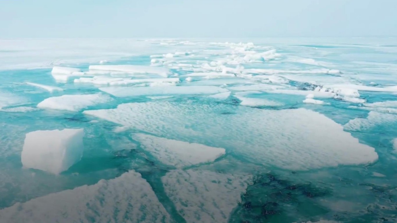 新疆现莫兰迪色湖泊 裂纹如片片龙鳞 美如油画~ 新疆现莫兰迪色湖泊 裂纹如片片龙鳞 美如油画~