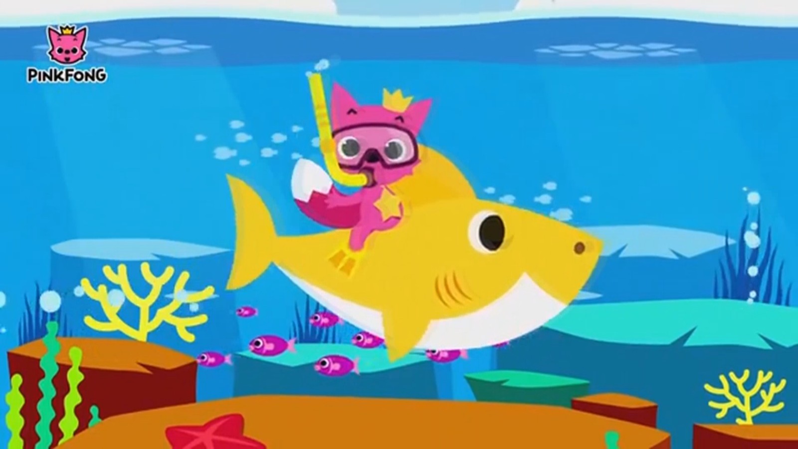 2018年韩国"三星出版公司"在视频网站推出了一支mv《鲨鱼一家》,洗脑