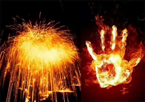 长城铁花--徒手风雷表演