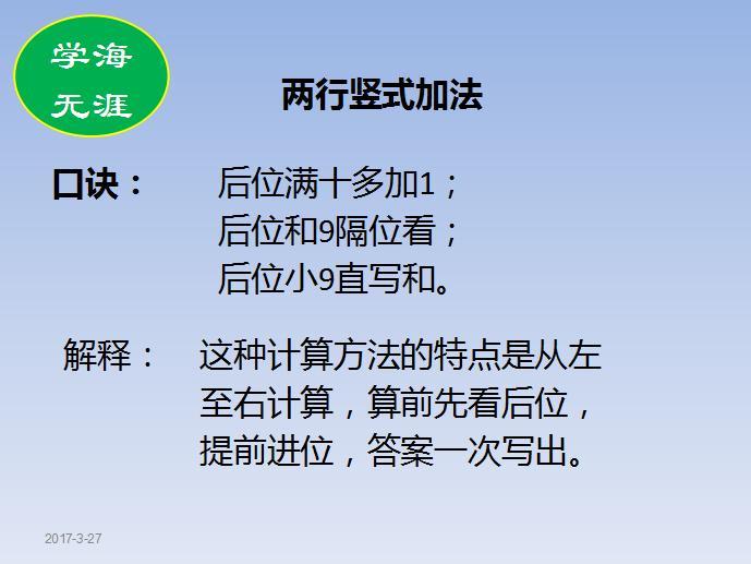 竖式加法速算，比正常算法快N倍