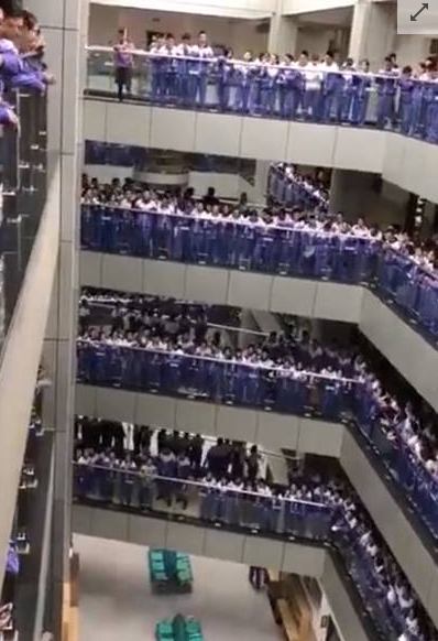 11月10日，双十一“光棍节”前一天，东北师范大学附属中学青华校区走廊上，上千名学生集体高唱《单身情歌》。
