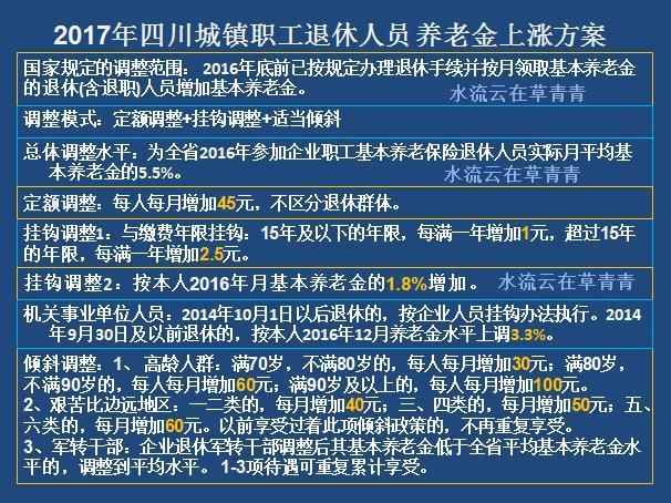 2018年四川退休人员养老金上调的新方案会怎