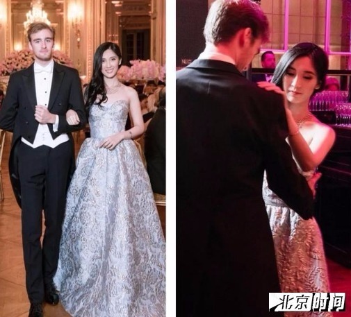 她身边高大帅气的舞伴，是法国时装屋Lanvin家族的公子Edouard Lanvin。