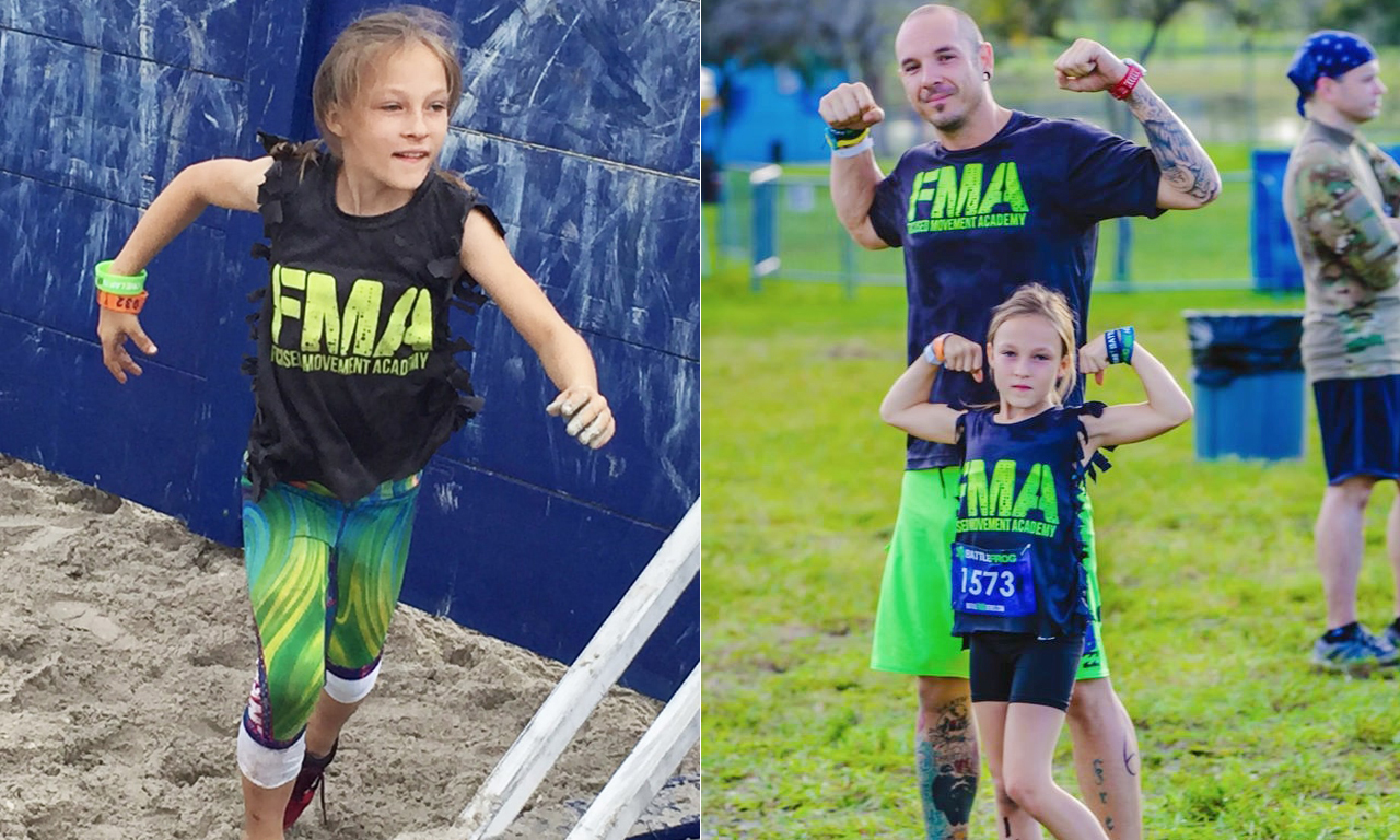 【9岁女孩“穿越火线”】就是在这样一项“惨无人道”的比赛中，曾有一个身高1米2，体重24kg的9岁女孩竟完成了这项魔鬼赛事。