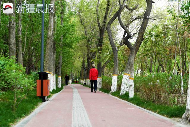 "五一"小长假要到了,新疆晨报记者前往乌鲁木齐市的迎宾路景观徒步道