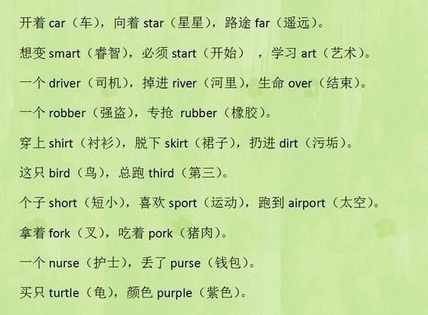 前编的英语三字经分享给大家,它不仅能提升孩子记单词的效率和准确度