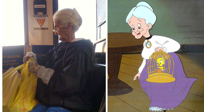 抚养小鸟崔弟的老婆婆，现实中也十分慈祥。